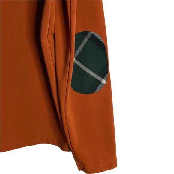 Bedo Homme Orange Long Sleeve Plaid Collar Shirt - Picture 9 of 9